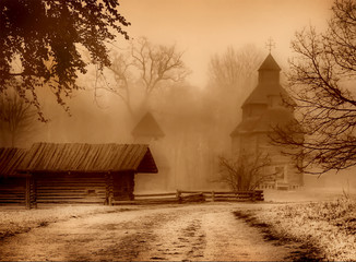 The road to the church and old house. - 112958004