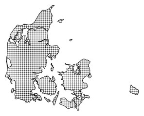 Obraz premium Map - Danmark
