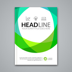 Modern simple colorful circle Vector Template for Business Brochure, Report, Poster, Banner or Flyer Design. Flyer mockup template