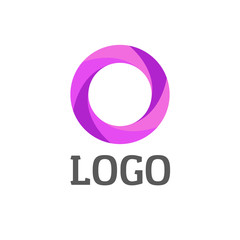 Abstract vector circle round logo for business. Business icon template