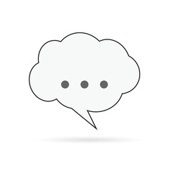 speech bubble icon illustration