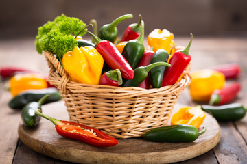 Fresh chili peppers 