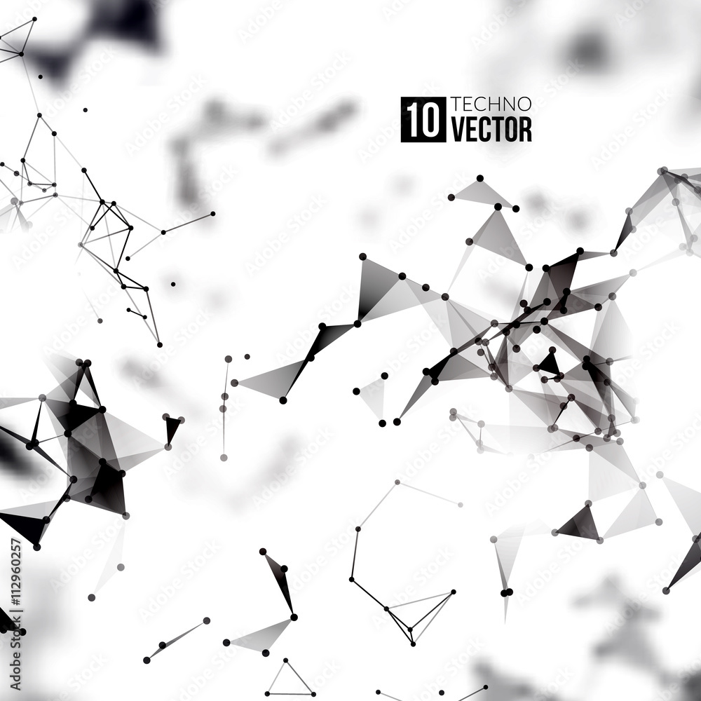 Poster abstract vector background. futuristic style card. background for business presentations. molecular 
