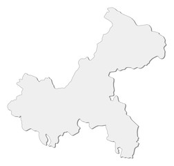 Fototapeta premium Map - Chongqing (China)