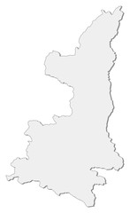 Obraz premium Map - Shaanxi (China)