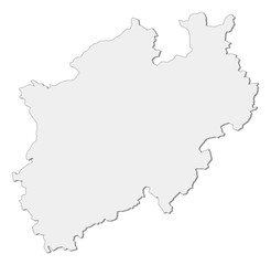 Obraz premium Map - North Rhine-Westphalia (Germany)