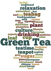 Green Tea, word cloud concept 4