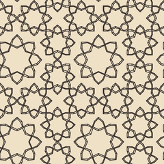 Fototapeta premium Arabic pattern vintage style. Traditional east geometric decorative background.