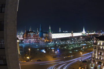 Obraz premium View of Moscow with high-rise buildings