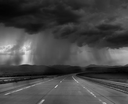 stormy road