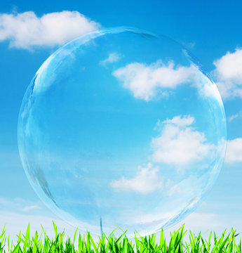 nature in glass bubble