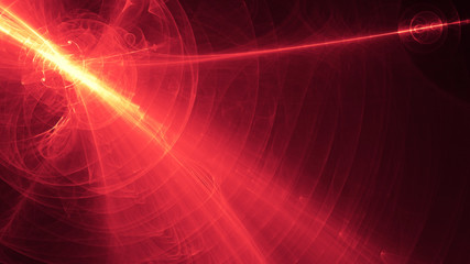 glowing red curved lines over dark Abstract Background space universe. Illustration.