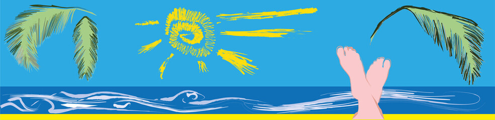 Obraz premium Strandzeichnung