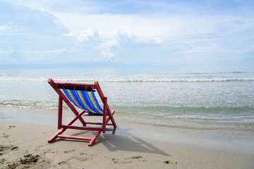Pink beach chair