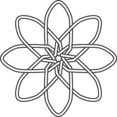 Circular geometric pattern in arabesque style. Eight pointed azzubid star. Mandala. Lotus. Vector tessellation illustration.