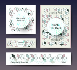 Abstract geometric banner templates
