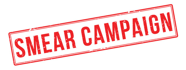 Smear Campaign red rubber stamp on white