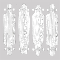 Longboards Holzoptik