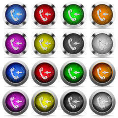 Incoming phone call glossy button set