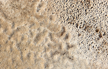 Sand surface after the rain