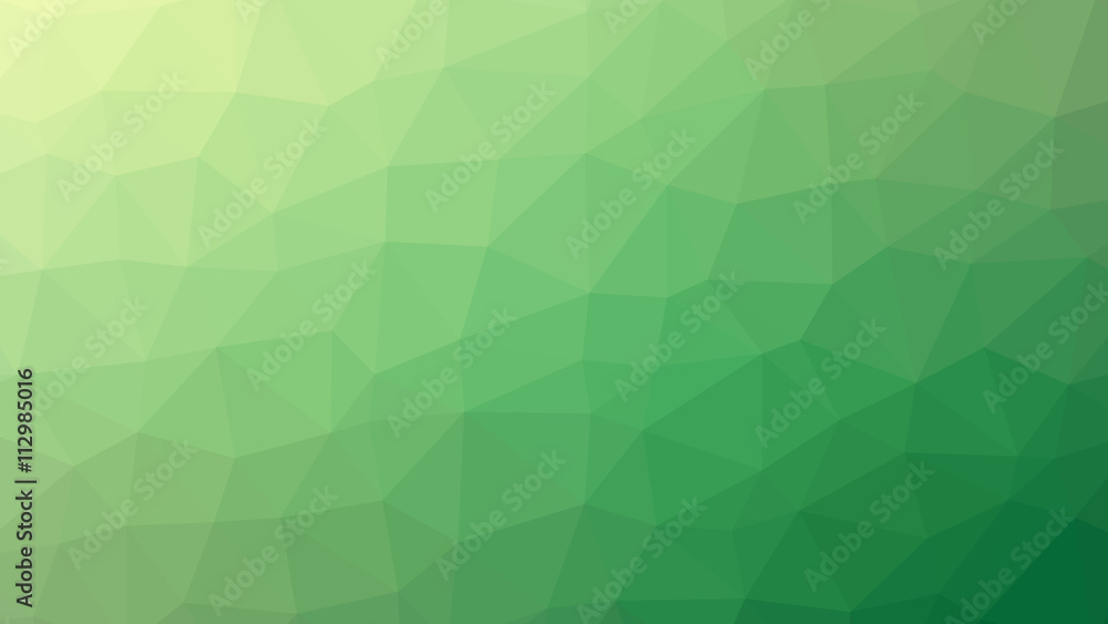 Wall mural abstract green gradient lowploly of many triangles background for use in design