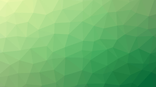 Abstract green gradient lowploly of many triangles background for use in design