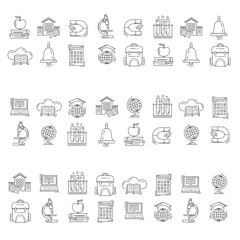 School and education vector icons