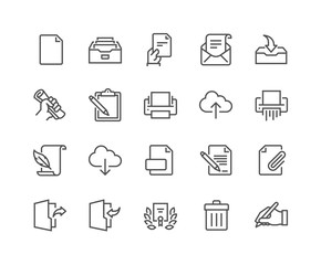 Line Document Icons