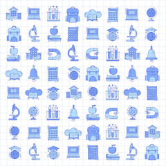 School and education vector icons