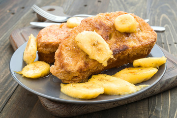 French toast with plantains