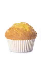 Magdalenas o muffins aisladas sobre fondo blanco