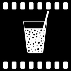 Gas drink cup vector icon