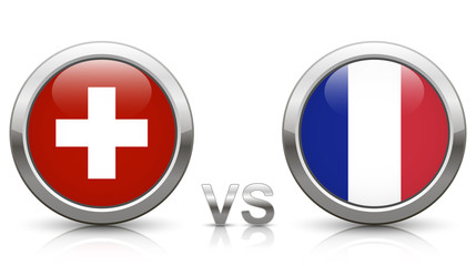 Fototapeta premium Swiss vs. France - EURO 2016 - Week 3