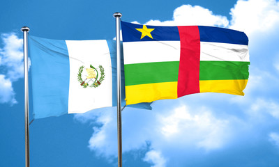 guatemala flag with Central African Republic flag, 3D rendering