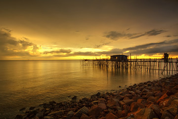 Obraz premium Long exposure image of 