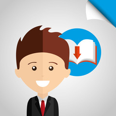 person using an electronic book design 