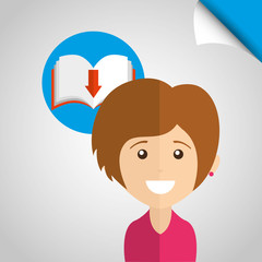 person using an electronic book design 