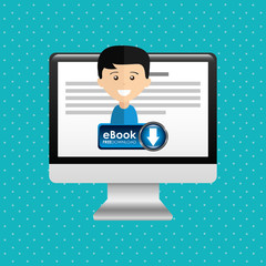 person using an electronic book design 