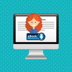 person using an electronic book design 