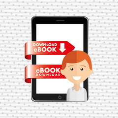 person using an electronic book design 