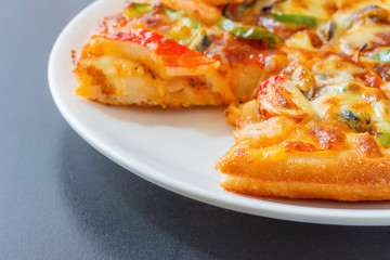 Seafood Italian Pizza slice