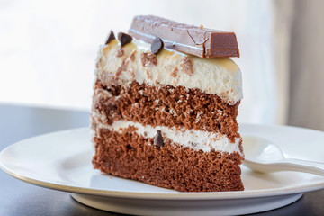 slice  chocolate cake
