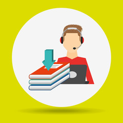 person using an electronic book design 