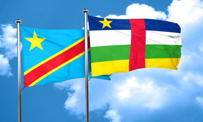 Democratic republic of the congo flag with Central African Repub