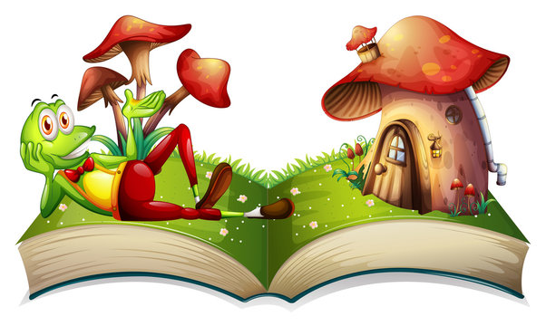 Book of frog and mushroom house