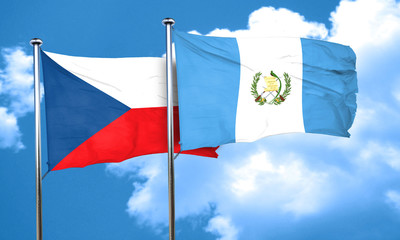 czechoslovakia flag with Guatemala flag, 3D rendering