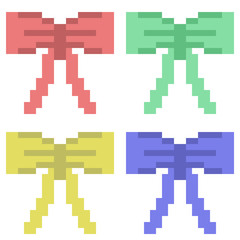 Obraz premium pixel art ribbon