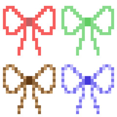 Obraz premium pixel art ribbon