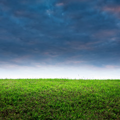 Fototapeta na wymiar Dramatic sky with grass.