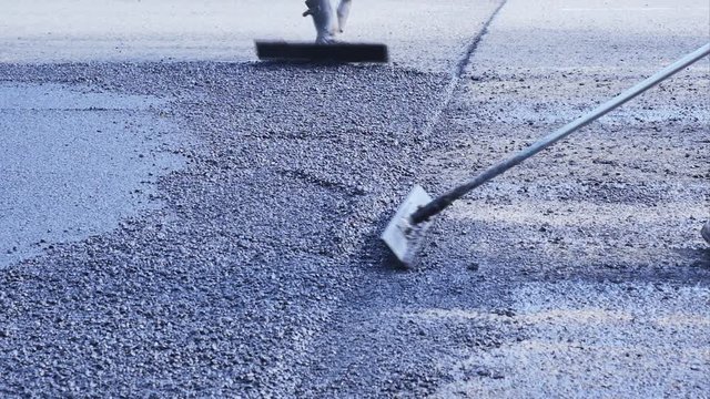 repair of roads, laying of asphalt